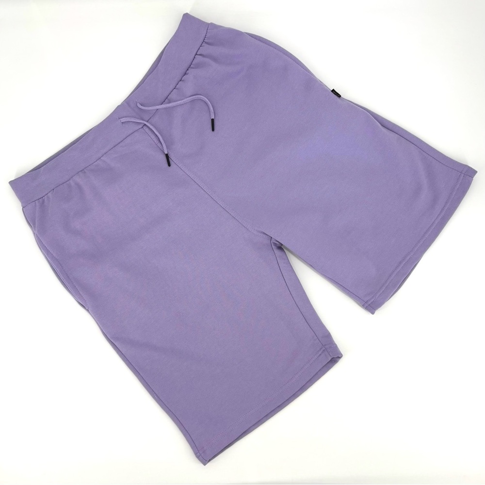 Crooks & Castles NWT Heather Purple Tie Waist Pull-On Jersey Shorts, 2XL